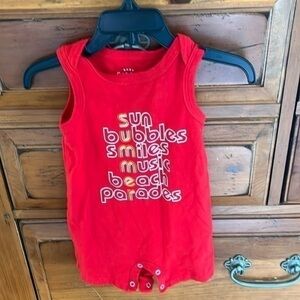 Cat & Jack Baby Red And Yellow Onesie Size 3M-6M